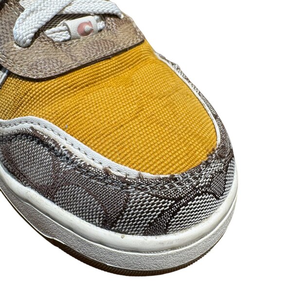 COACH C201 Mixed Media Signature Sneakers Size 9B, EUR 39.5 Preppy Coach Logo - Picture 12 of 16